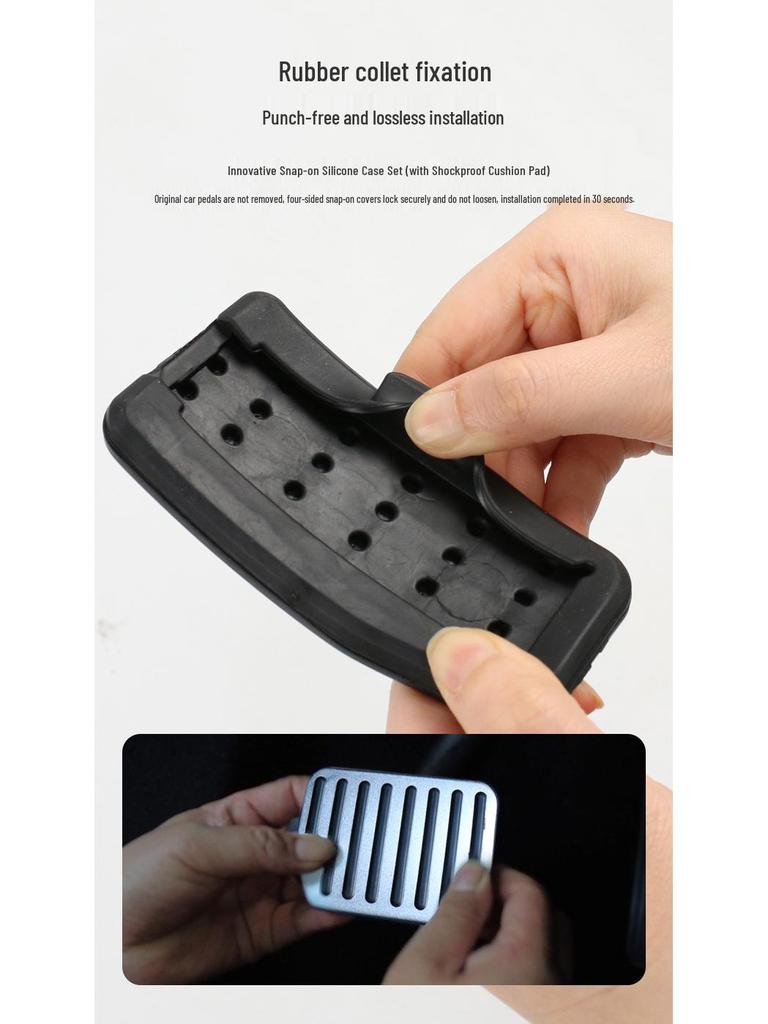 Metal Upgraded Pedals for Tesla Model Y & 3 - Accelerator, Brake, Rest