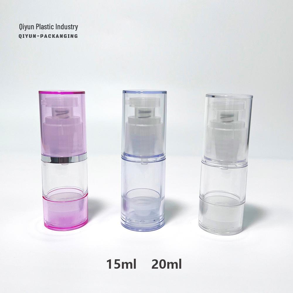 

15ml/20ml Press-Type Vacuum Dispensing Bottle for Toner, Lotion, Serum - Travel Size, Food-Grade PC 20ml; Custom Color; PP