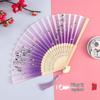 Traditional Chinese Folding Fan for Women and Children - Portable, Small, Perfect for Hanfu, Qipao, Dance, and Summer Use