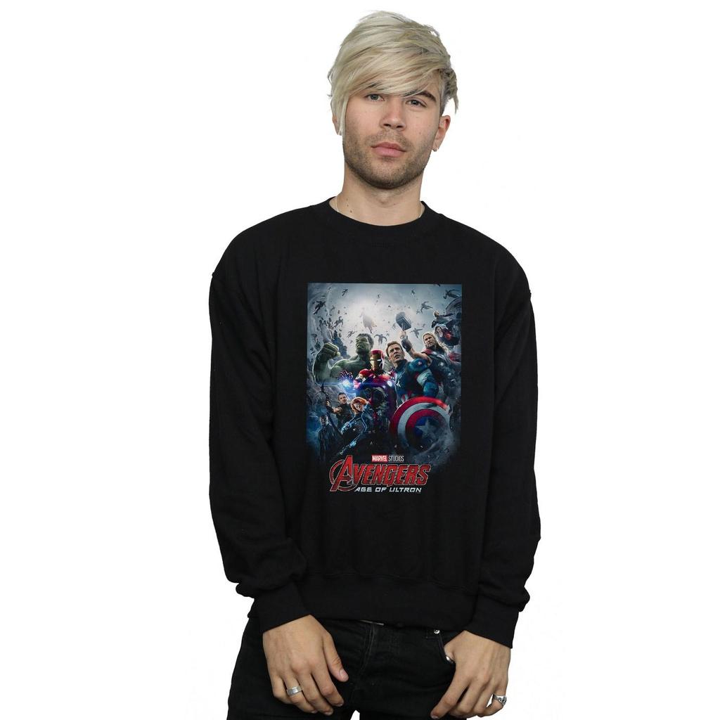 Marvel Studios Mens Avengers Age Of Ultron Poster Sweatshirt