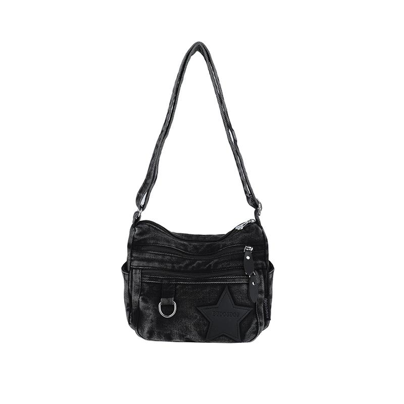 Retro  Versatile Washed Denim Small Crossbody Bag Casual  Style Single Shoulder Slant Bag Women s Bag