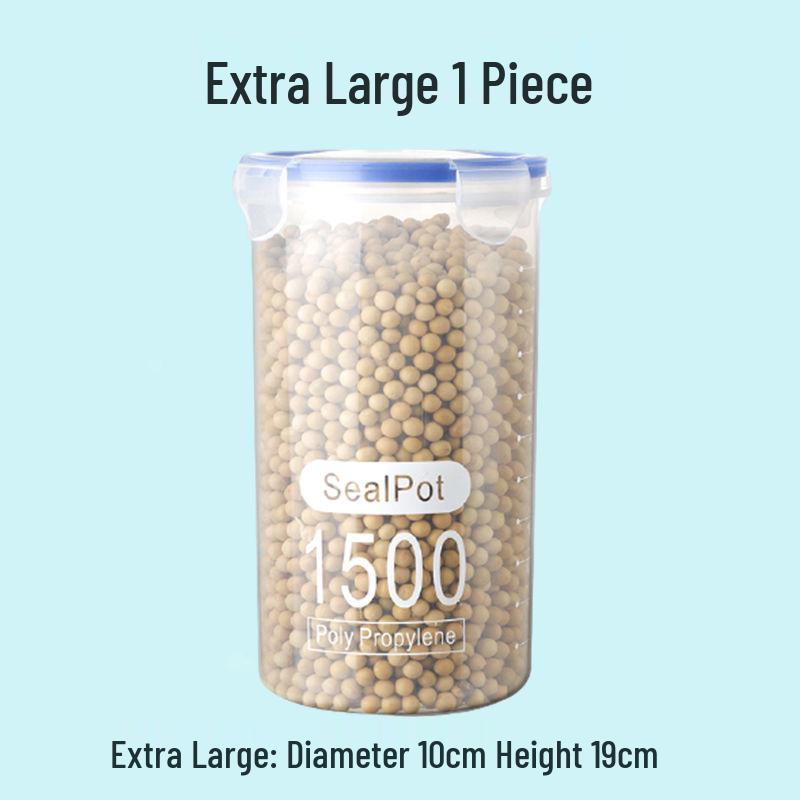 Large Transparent Airtight Food Storage Container for Milk Powder and Grains