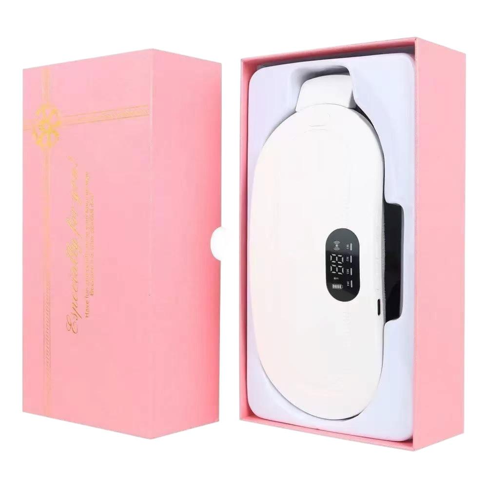 Electric Period Cramp Massager Vibrating Heating Belt for Menstrual Waist Stomach Abdominal Warm Palace Belt