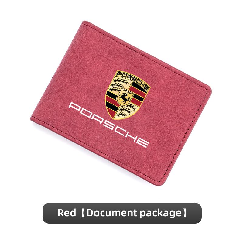 Car Carbon Fiber Driver Holder License ID Card Bag For Porsche Cayenne Panamera Macan 911 718 Taycan Boxster Cayman 918 Pajun