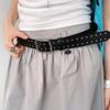 Pin Buckle Suede Belt Rivet Design Pin Buckle Belt Versatile Leather Belt  For Women