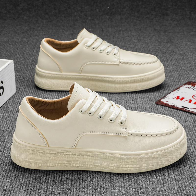 

Мужская обувь класса люкс, удобная кожаная обувь для отдыха на открытом воздухе, новая дышащая обувь в стиле ретро со шнуровкой, повседневная обувь для мужчин, кроссовки для ходьбы, мокасины 39 бежевый