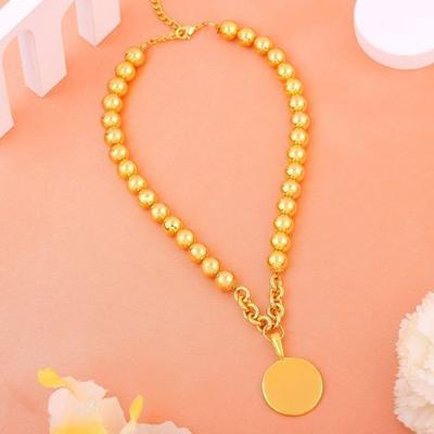 Designer Necklace With Gold Plated Coin For Women