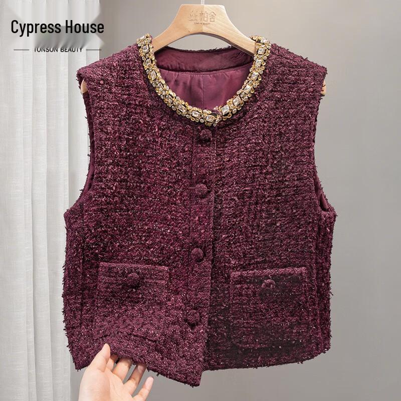 

Women s Little Fragrance Style Beaded Vest XL