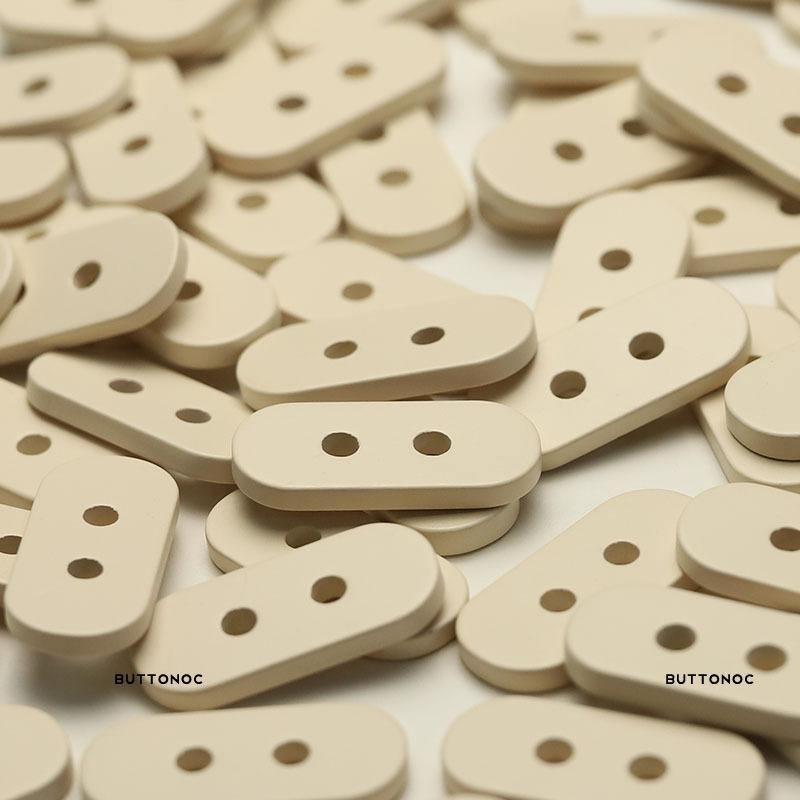 5pcs Oval Two-Eyed Resin Button Down Jacket Coat Rope Button Women's Jacket Double-Sided Nylon Windbreaker Button