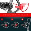 Zeadio Triple Flange Earbuds with Comfortable Silicone Earmuffs (Large Size) - Pack of 4, Black