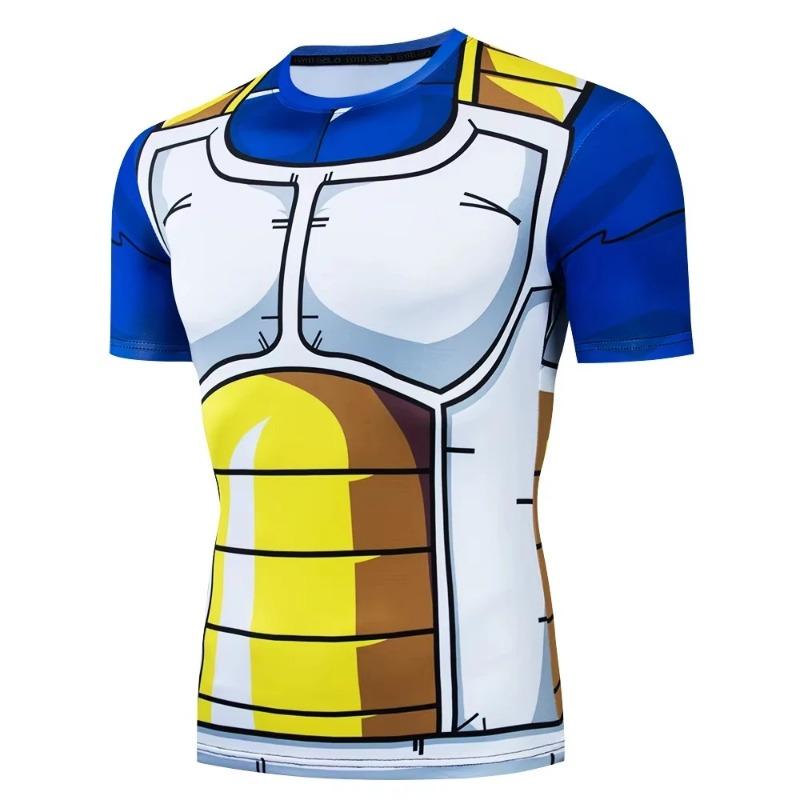 2026 Summer Dragon Ball Retro Fitness T-shirt Men's Oversized 3D Printed Short-sleeved Family Unisex Children's Sports Shirt