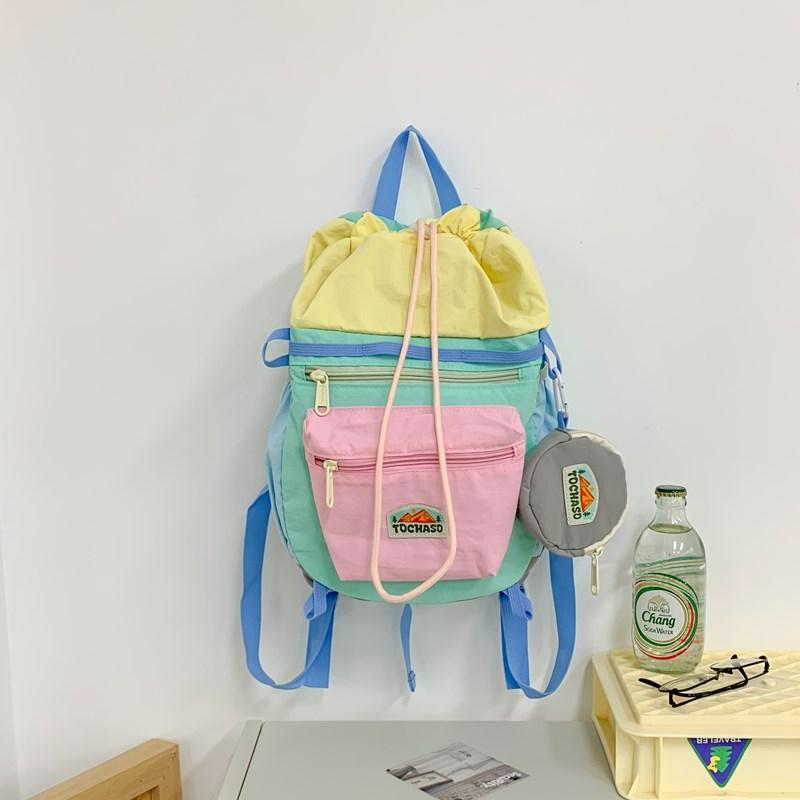 School bag summer cute foreign style dopamine leisure mountaineering light travel versatile outdoor shoulder back