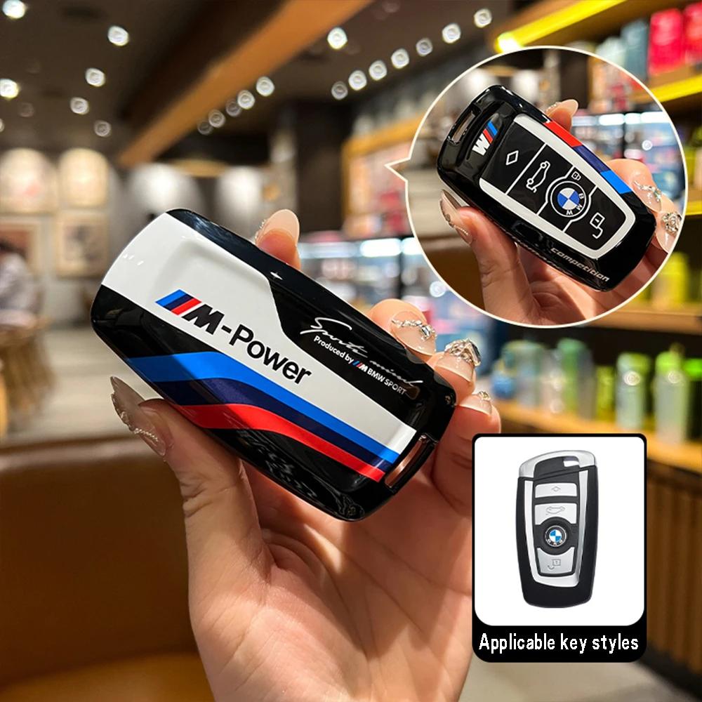 Funda para llave de coche con pegatinas de carreras ABS Hot 2025 para BMW 520 F10 F30 F18 118i 320i F18 F22 F01 F06 F02 M3 M5 Llavero con mando a distancia
