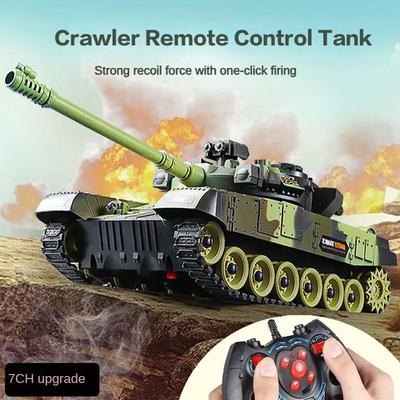 New 9 Channel RC Tank Military War Battle United States M1 Leopard 2 Remote Control Toy Car Tactical Model Electronic Toys for Boys Children