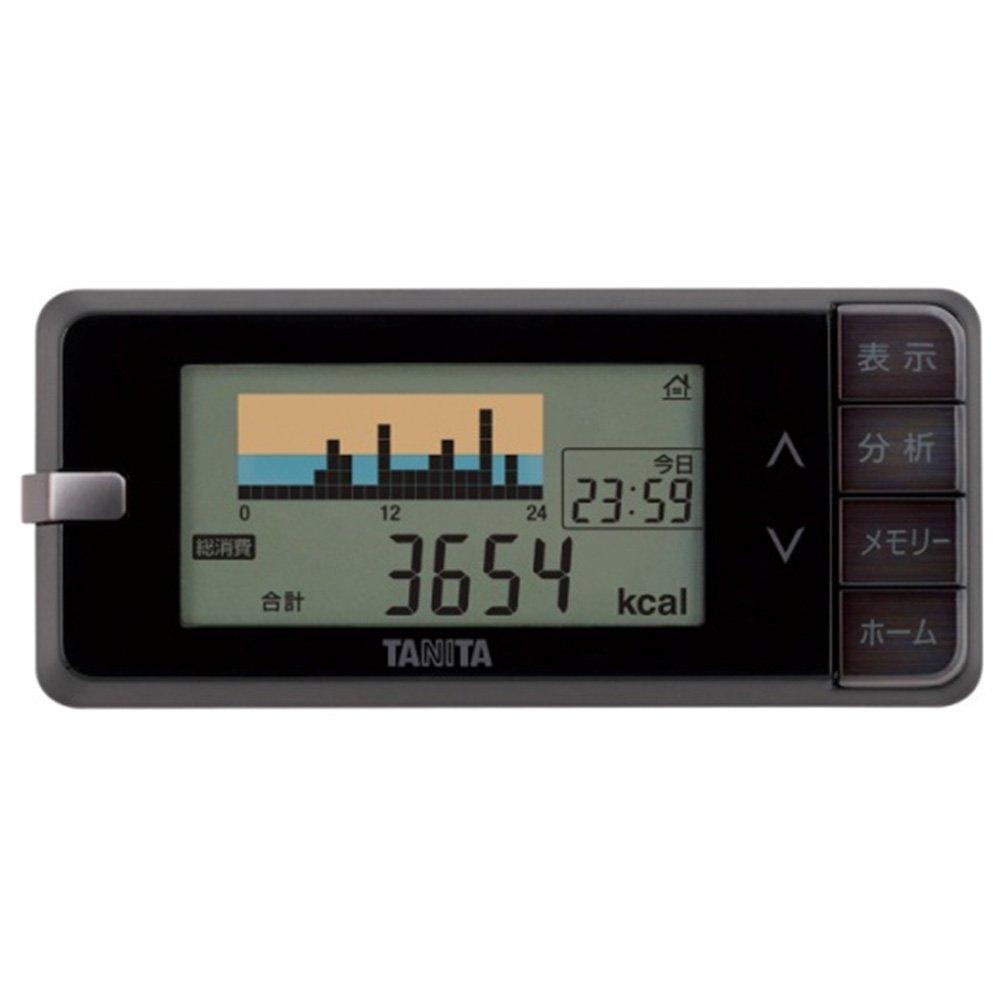 TANITA Pedometer, Activity Tracker, Black, Calorie Expert Plus, Backlight, AM-143-BK