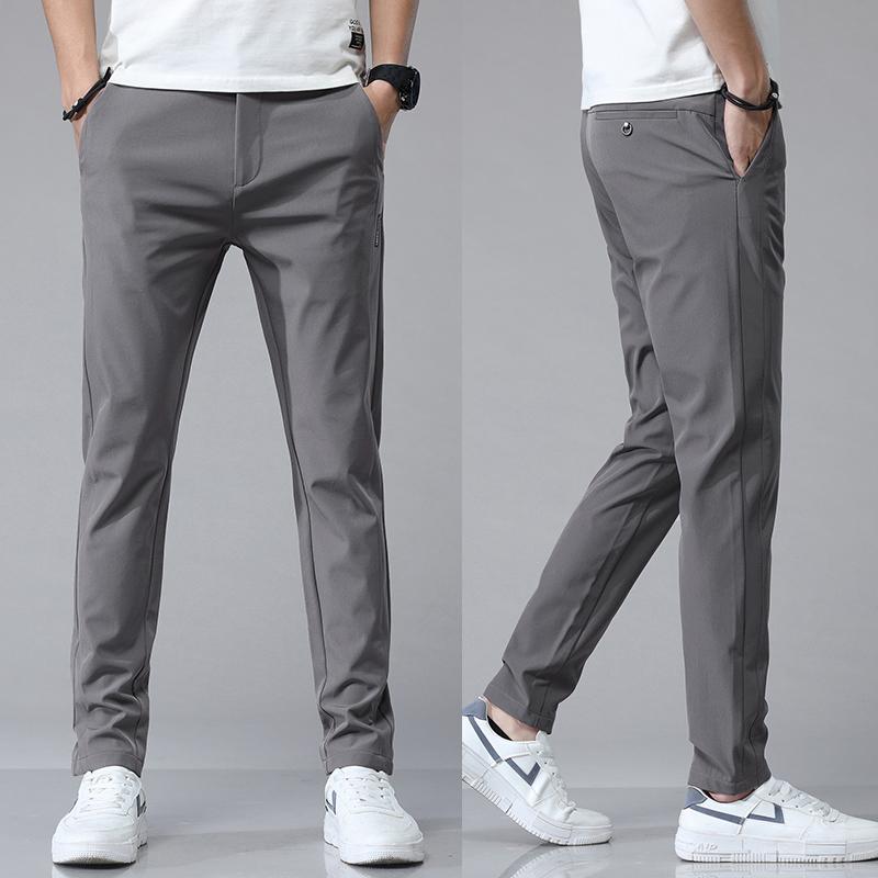 Colors Spring Summer Ultra-thin Men's Stretch Slim Straight Casual Pants Fashion Breathable Golf Sports Trousers