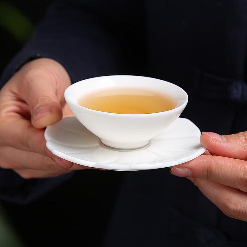 Mutton-fat Jade White Porcelain Tea Coaster