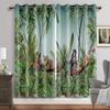 Rainforest Creatures Printed Window Panel Drapes designed for The Bedroom Nordic Style Drapes for Living Room Bedroom Kitchen Home Decor 2Panel