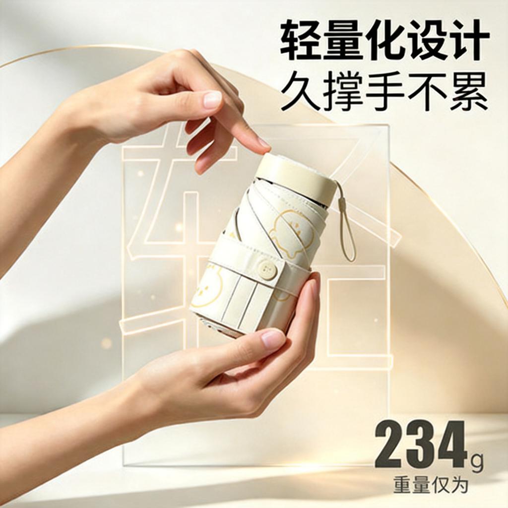 50% Umbrella Sun Umbrella Women's Sunscreen UV Parasol Pocket Umbrella Vinyl Umbrella Ultra Light Capsule Umbrella