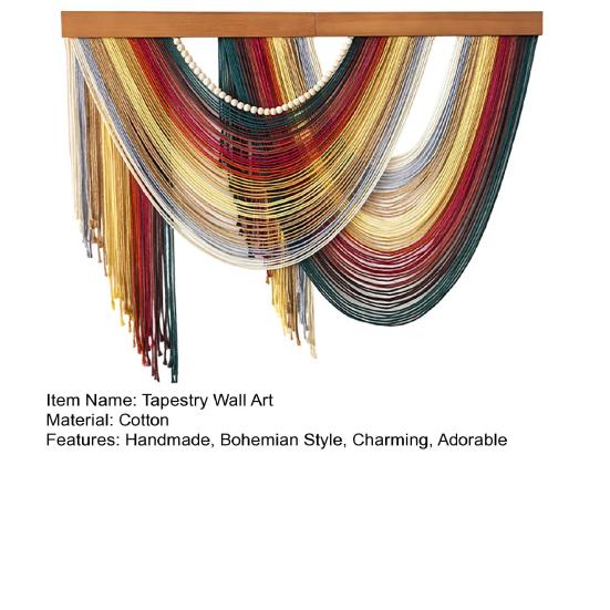 Decorazione da Parete Boho Arazzo Boemo Arte da Parete Fatta a Mano con Nappa Grande Sfondo in Corda di Cotone Intrecciata per Soggiorno Camera da Letto Asilo