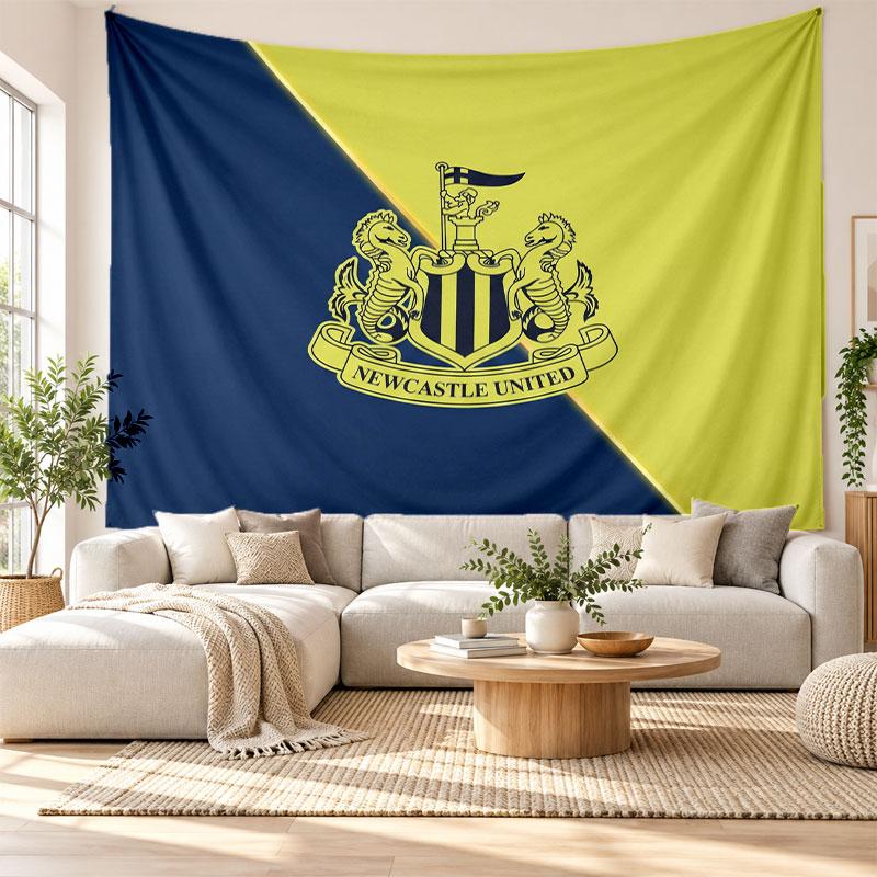Newcastle United Fußball Wandteppich, Weiches Stoff Wandbehang, Dekorative Kulisse Für Schlafzimmer Haus Wandkunst
