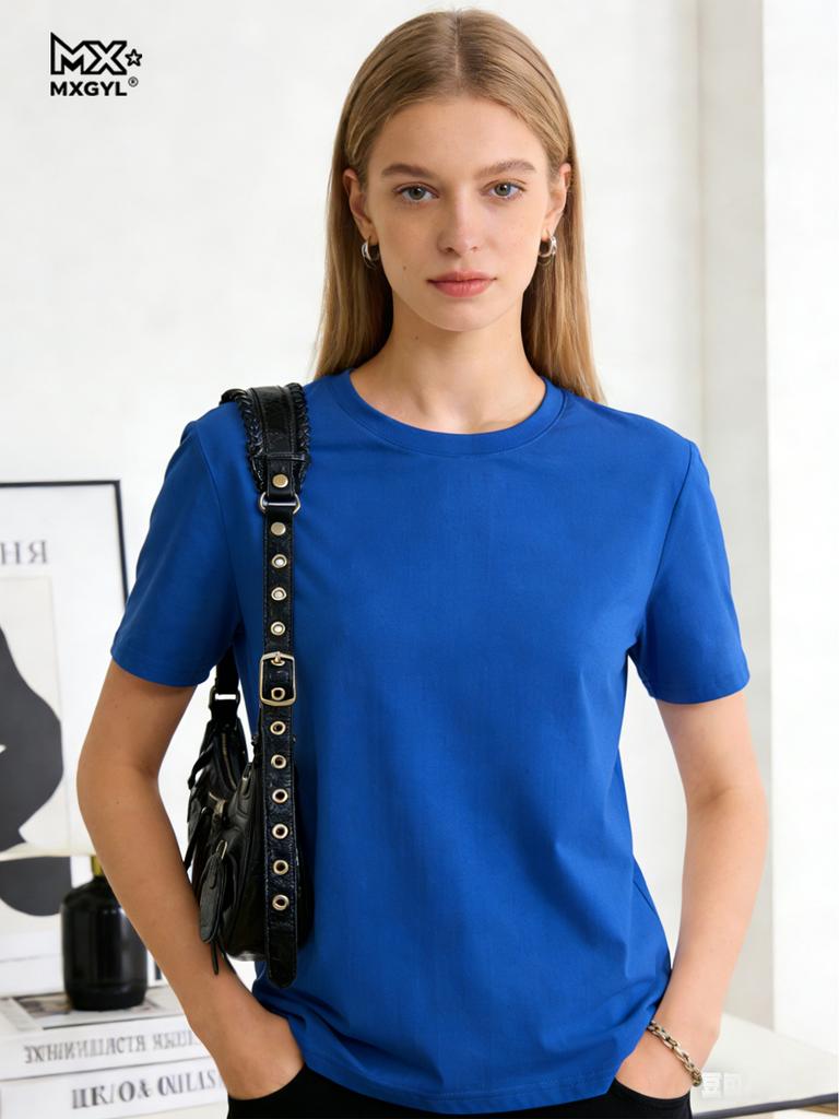 Women T-shirts 2026 Summer Tops Solid Short Sleeve Loose O-neck Casual Ladies Shirts Harajuku Korean Woman Tshirts
