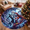 The Nightmare Before Christmas Pattern Round Rug, Indoor/Outdoor Mat, for Picnic, Gameroom, Bedroom, Office, Living Room, Home Decor Carpet, Birthday