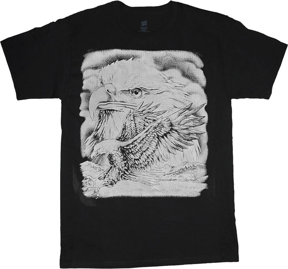 Nature Wildlife Bald Eagles T-shirt Mens Graphic Tee XXXXL