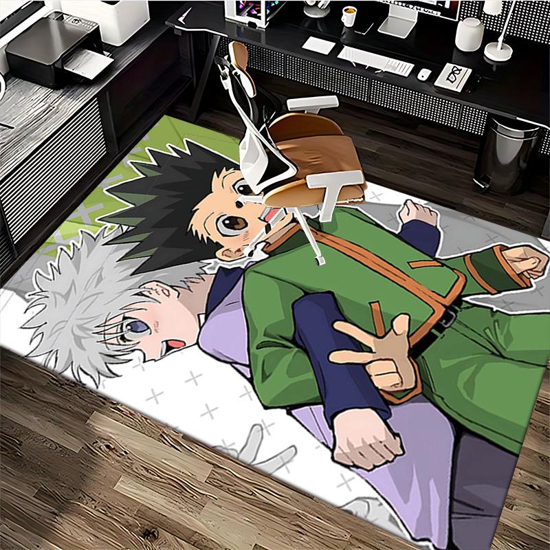 1pc Hunter X Hunter Killua and Gon Chair Mat - Anime Cartoon Design Office Chair Mat, Non-Slip Carpet for Home Decor, Suitable for All Seasons.U053