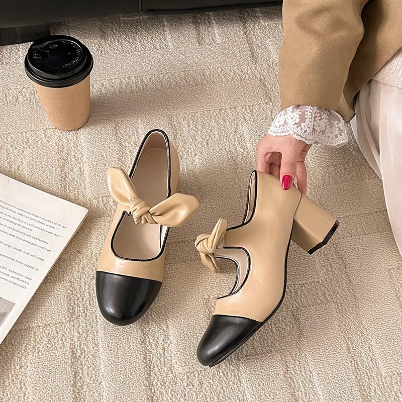 

2025 New Summer Casual Pumps Fashion Round Toe Shoes Women Concise Genuine Leather Women Shoes Feminino Size 35-40 Hot 35 бежевый