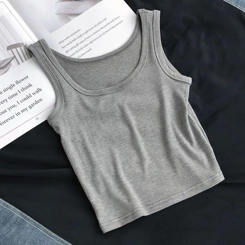 

Plus Size Lightweight Sleeveless Tank Top for Women L сірий колір