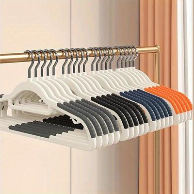 10 Pcs Elegant Polished Clothes Hangers: Shoulder Protection, Durable, Space-Saving & Mark-Free Design for Wardrobe Perfection