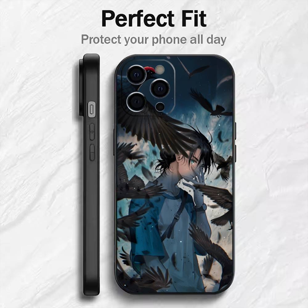 

Summer Time R-Render-ing Anime Time Loop Phone Case For iPhone17,16,15,14,13,12 Plus,Max Soft Silicone Black Cover iPhone16se4