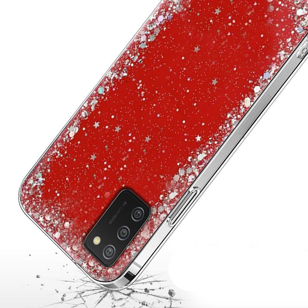 Glitter Case for Samsung Galaxy A02s, Red
