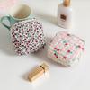 Trendy Korean Makeup Bag for Women Small Cosmetics Organizer Cartoon Cute Coin Purse Fabric Key Lipstick Bag Sanitary Pad Pouch