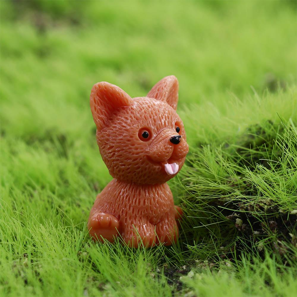 Creative Puppy Statue Fairy Garden Resin Cake Decoration Figurines Dog Ornament Animal Miniature