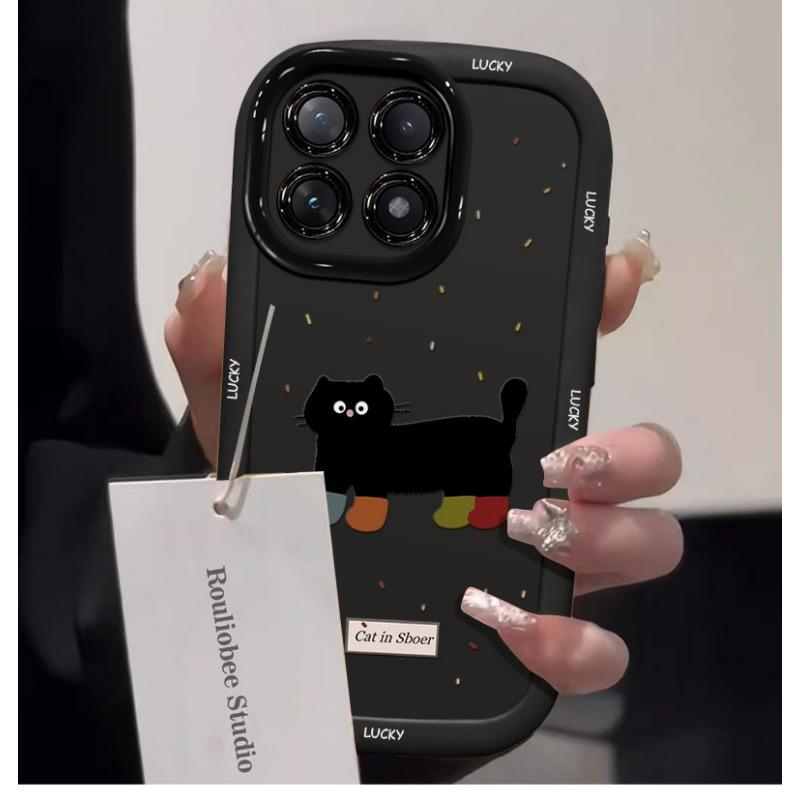 

Ink-splashed Cat Suitable for Apple 15 Mobile Phone Case New Iphone14promax Puff 13 Women 16 8p Cartoon iPhone 12 Pro Max