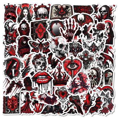 50 Devil Stickers Halloween Materials Punk Style Decoration Skateboard Horror Graffiti Stickers