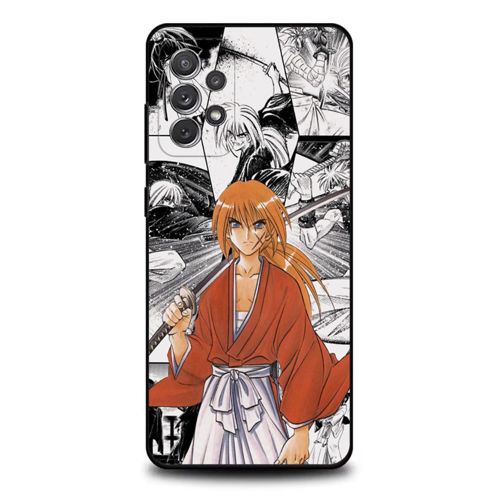 Cool Comics R_Rurouni Kenshin Phone Case For Samsung S25,S24,S21,S22,S23,S30,Ultra,S20,Plus,Fe,Lite,Note,10,9,5G Black Cover