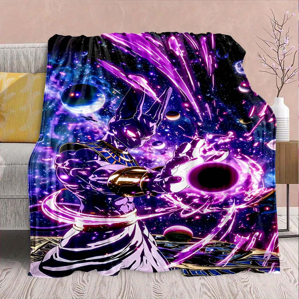 Dragon Ball Anime Flaneldecke - Weich Warm Perfekt für Sofa, Bettwäsche Camping Reise Büro Heimdekoration -QJY