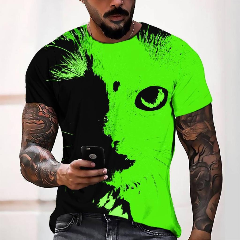 3D Digital Printing, Teen Men's Short-sleeved Top, Multi-functional and Breathable.