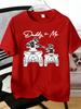 Unisexs Tee Daddy Son Off Road Atv Car Silhouette Print Cotton Short Sleeve Male Casual Streetwear Outdoor Daily Basic Fashion Top