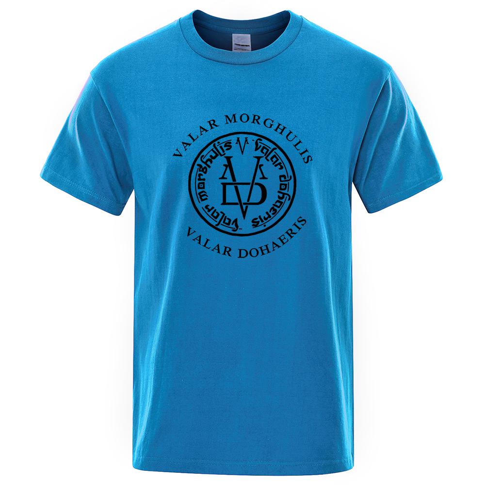 Valar Morghulis & Valar Dohaeris Tshirt Hip Hop Casual T-Shirt Men Short Sleeve 2023 Summer Brand T Shirt Casual Harajuku Tops
