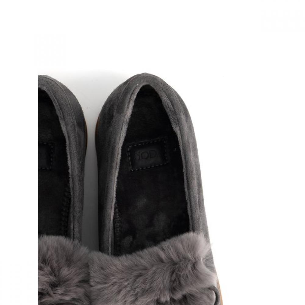 SODA Women Semi Casual Natural Rubber Fur Loafer Arf516 Da70  2cm 