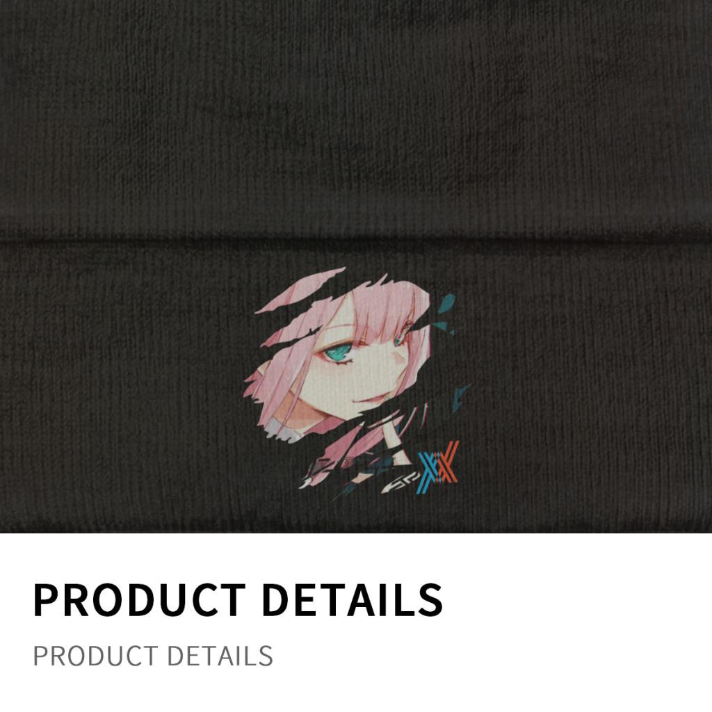 Darling in The Franxx Zero Two Movie Strickmützen Damen Unisex Beanies Wintermützen Hip Hop Cap