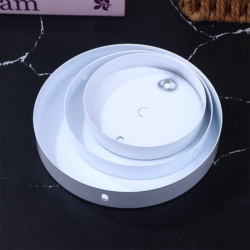 10/12/15CM Schwarz Weiß Metall Deckenplatte Halter Wandleuchte LED Basis Vintage Pendelleuchte Scheibenbasis Deckenbaldachin