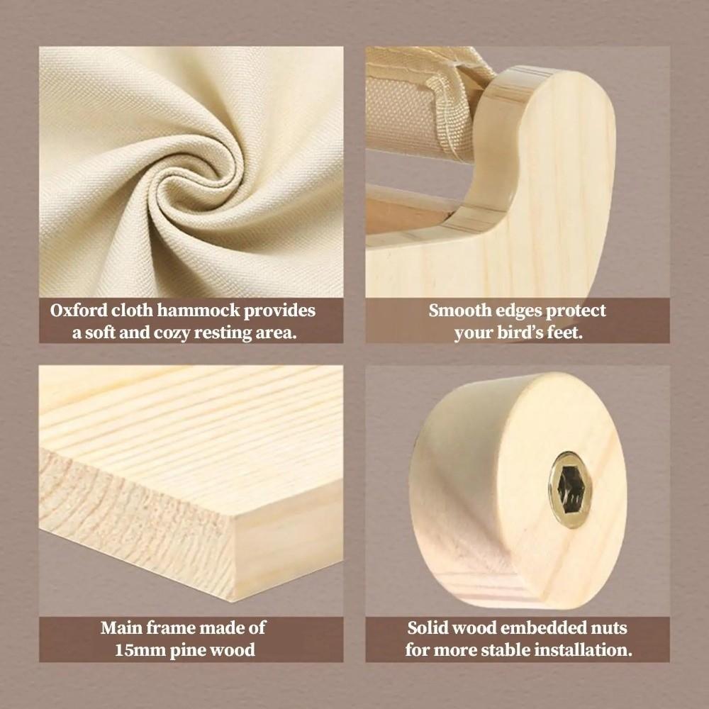 Bite Resistant Parrot Sleeping Swing Hanging Bird Feeding Station Ventilation Parrot House  Garden