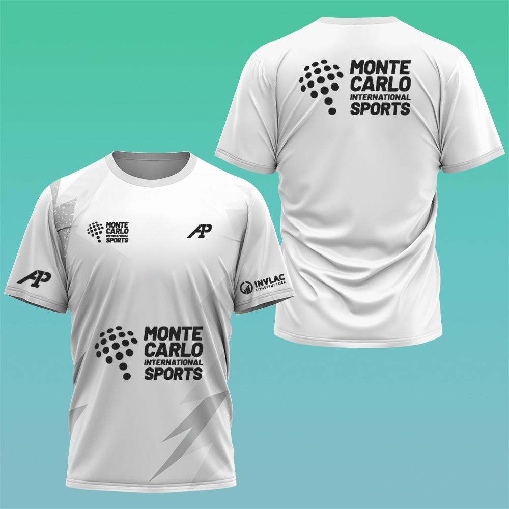 

Monte Carlo International Sports Theme Short-sleeve T-shirt Breathable Comfortable for Sports Daily Fitness Running Group Wear XS