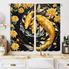 2 peças de HD lotus pond anual peixe cortina decorativa Black tie digital impresso cortina decoração para casa estilo decoração livi