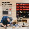 Wall Mounted Storage Bins, 48-Bin Parts Rack Organizer Garage Plastic Shop Tool with Wall Panels, Tool Organizer for Nuts, Bolts, Screws, Nails,